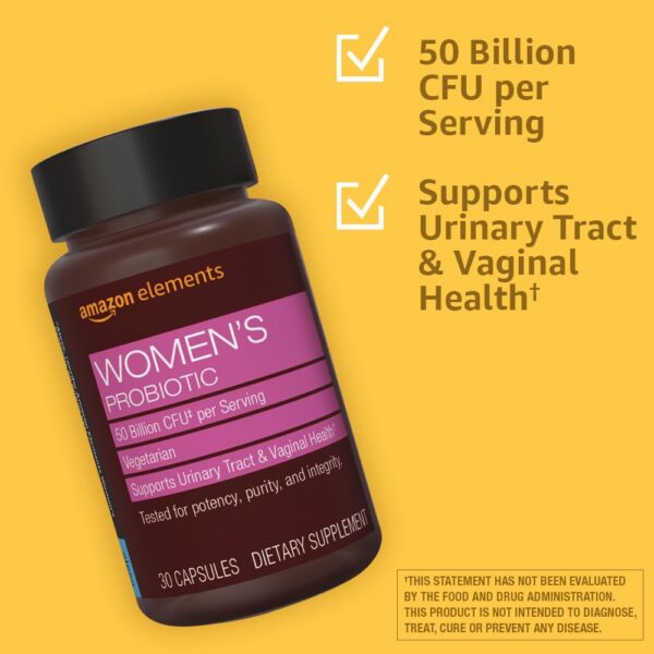 Certificado de calidad Amazon Elements probióticos mujer