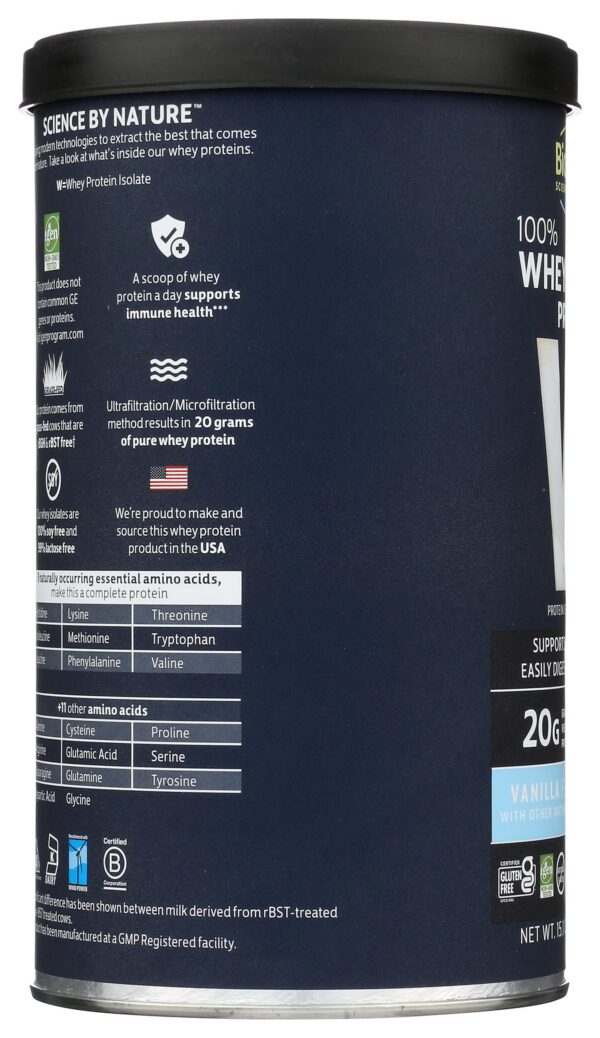 Aminoácidos en proteína aislada Biochem whey vainilla