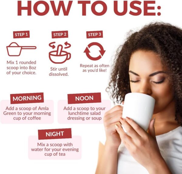 Polvo superalimento Amla Green mezcla con especias y hierbas