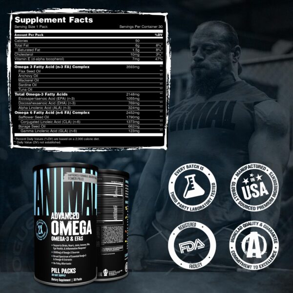 Frasco de Omega con etiqueta