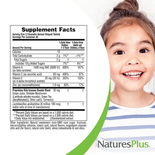 Detalle de porciones del envase Animal Parade