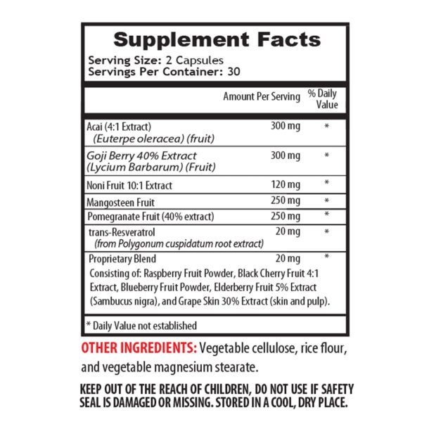 Cápsulas y frasco de Antioxidant Mega Complex