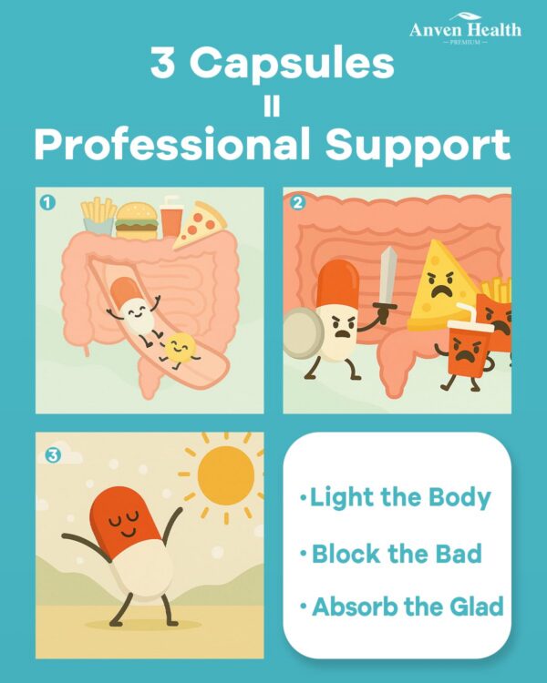 Frasco de Anven Health suplemento digestivo vegano sin OGM