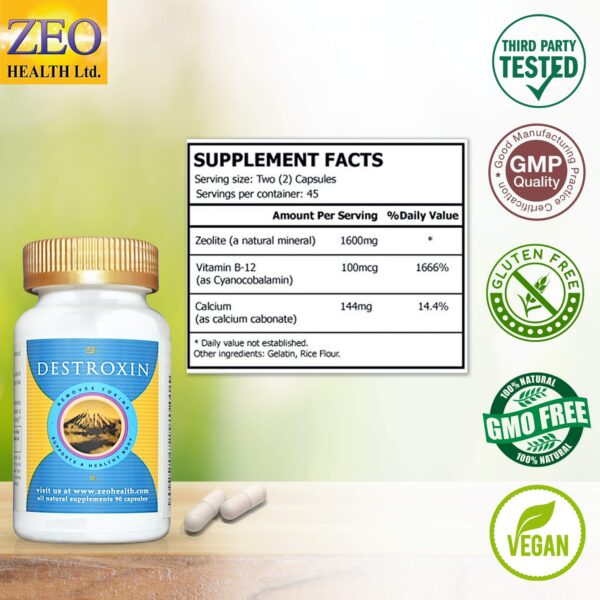 Apoyo estómago y alcalinidad corporal DESTROXIN zeolita cápsulas