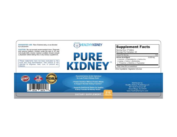 Apoyo renal con aminoácidos suplementarios puros