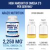 Aceite omega 3 concentrado de Arazo Nutrition en cápsulas blandas