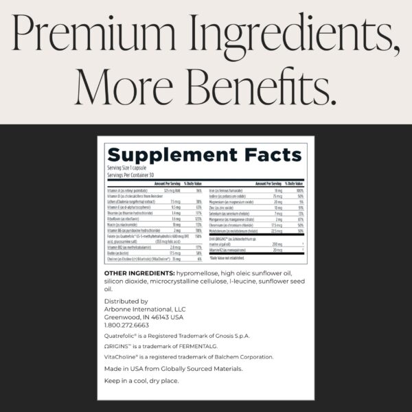 Empaque y cápsulas en caja