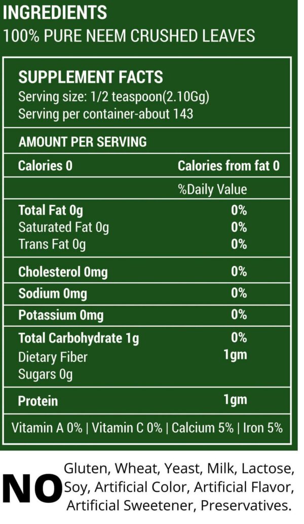 Aroma intenso de hojas trituradas de neem