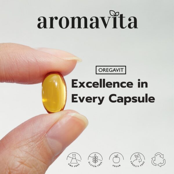 AROMAVITA cápsulas para apoyo inmunológico y salud digestiva orégano orgánico