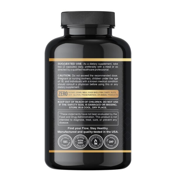 Ashwagandha suplemento vegano gflow vitamins vista posterior