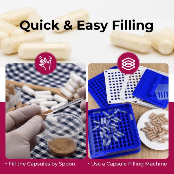 Cápsulas gelatina transparentes para rellenar