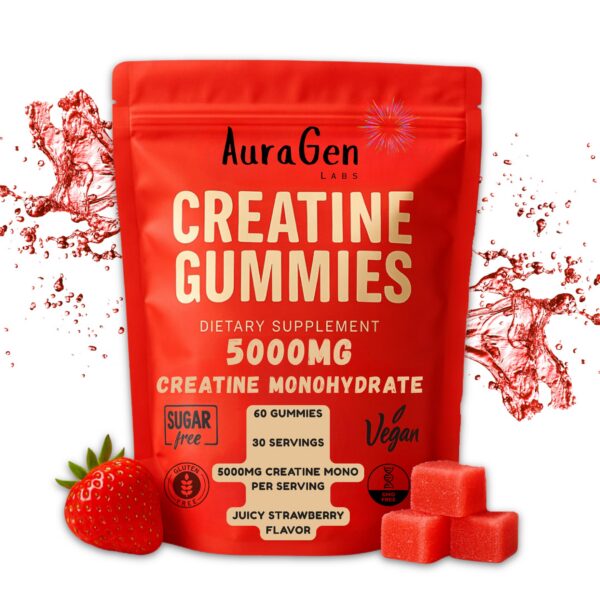 Frente de la etiqueta AuraGen Labs