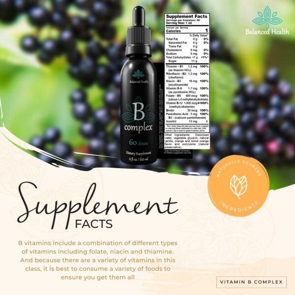 Balanced Health gotas vitaminas B complejas botella completa