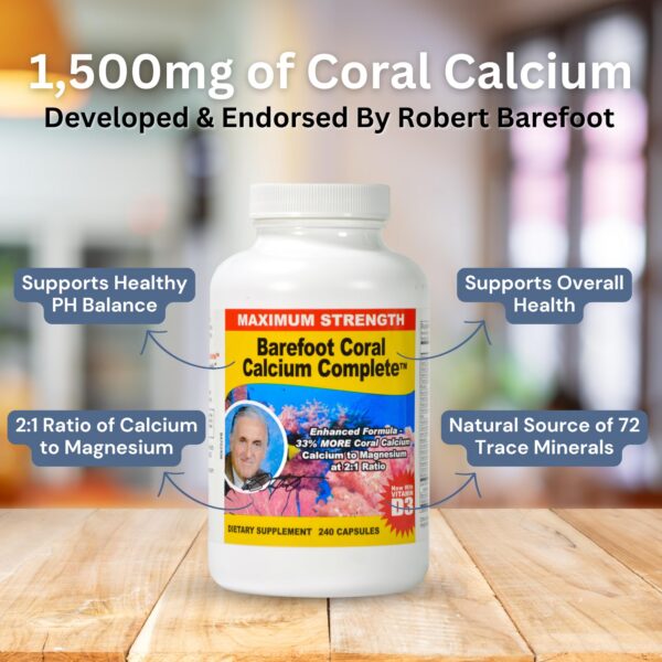 Frasco y cápsulas en mesa