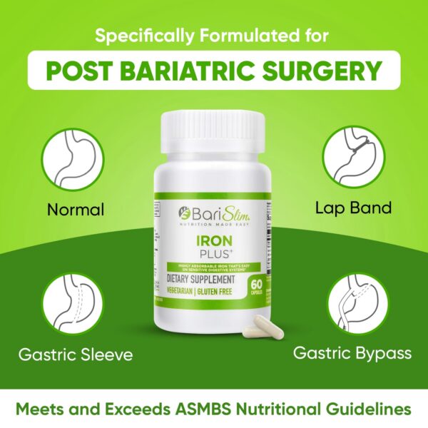 Cápsula BariSlim Iron Plus lista para tragar