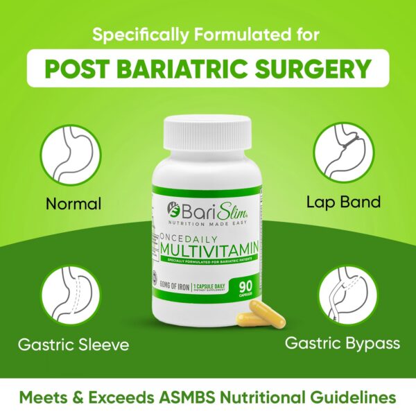 Version 1.0.0 BariSlim multivitamínico cápsulas para cirugía de bypass y manga gástrica