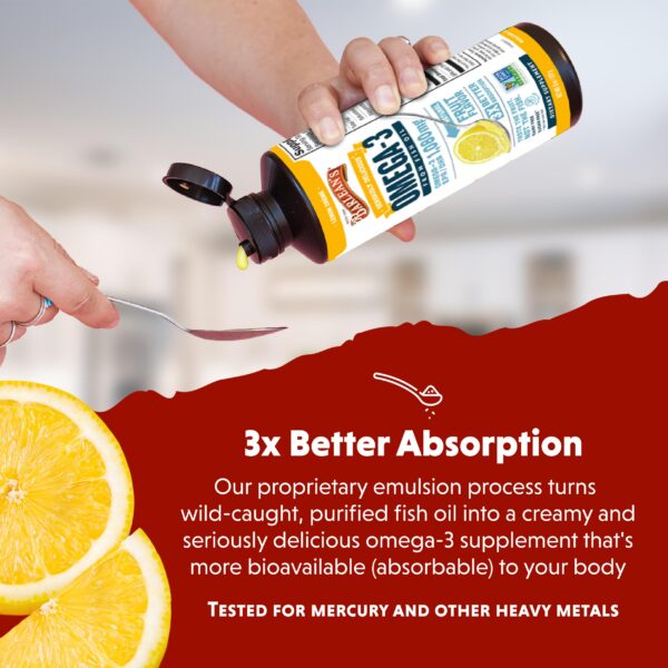 Etiqueta de sabor Lemon Crème de Barlean's Omega 3