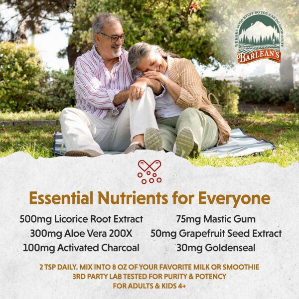 Barlean's suplemento vegano sin gluten ni azúcar para digestión sana