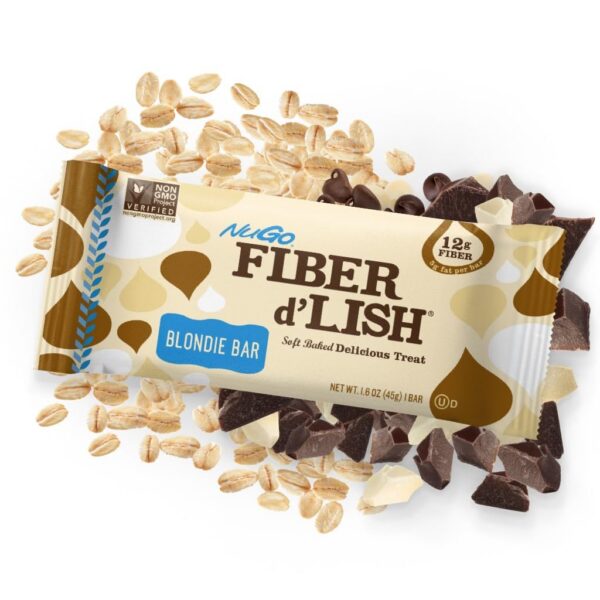 Barra Fiber d'Lish textura masticable y sabor dulce