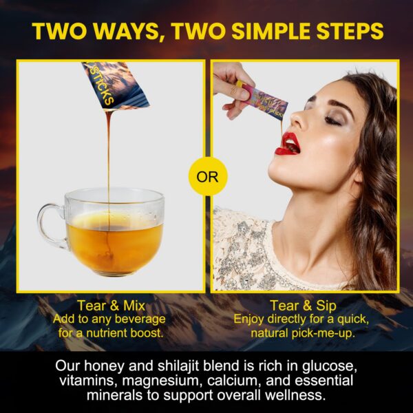 Barra Shilajit miel muestra tamaño y textura natural