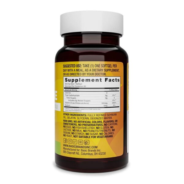 Detalle de etiqueta de Vitamina D3