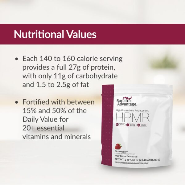 Preparación de batido con proteína Bariatric Advantage sabor fresa