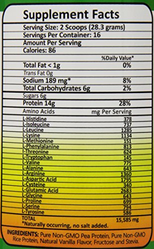 Batido con proteina guisante-arroz vainilla