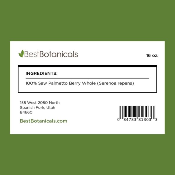 Bayas Saw Palmetto naturales Best Botanicals