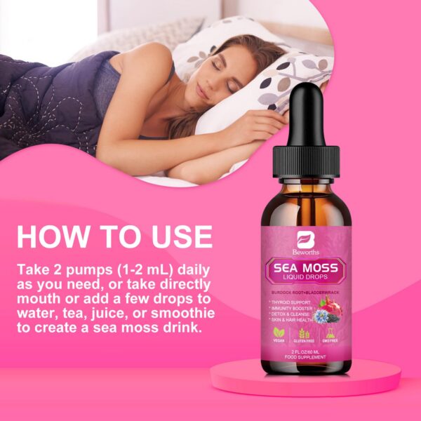 Envase 4 oz Sea Moss Drops vegano