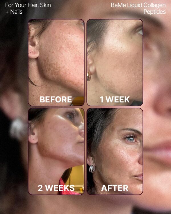 Frasco BeMe con etiqueta de calidad