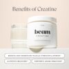 Etiqueta nutricional Beam Creatine Powder