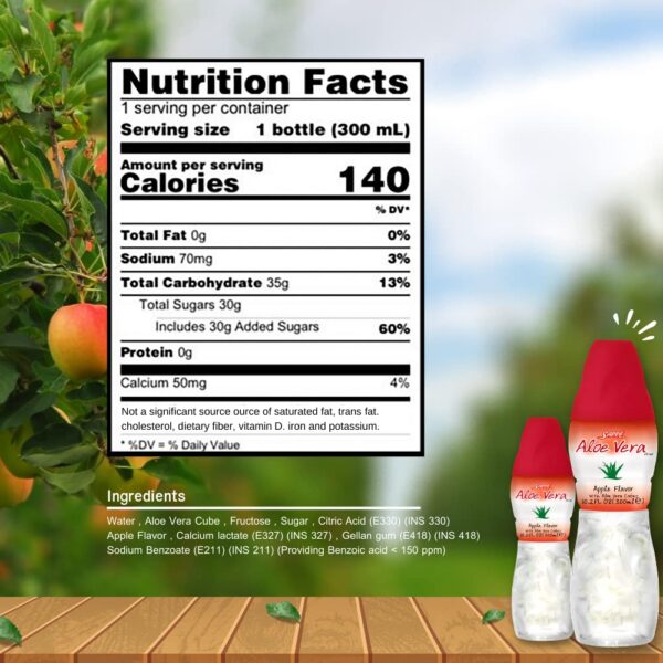 Bebida aloe vera sabor manzana saludable Sappe seis botellas