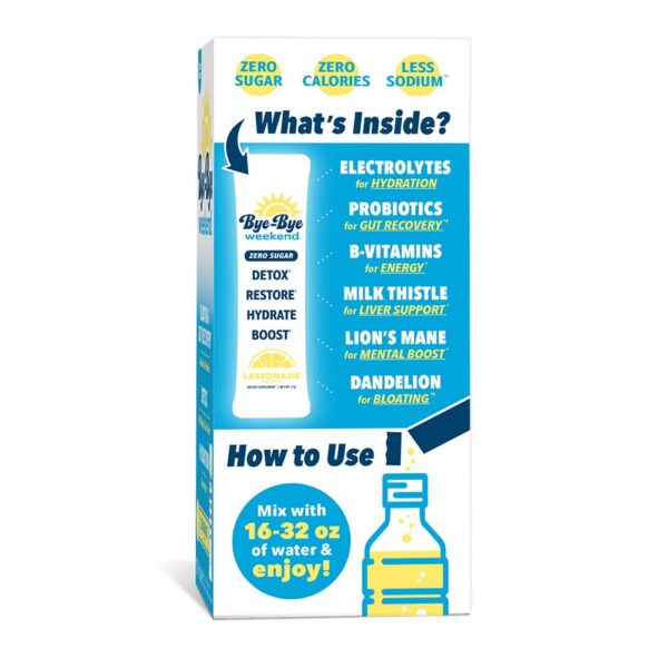 Bebida Bye-Bye Weekend sin calorías ni azúcar