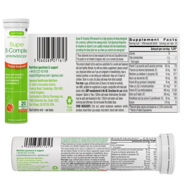 Version 1.0.0 Bebida efervescente vitamina B Igennus tabletas