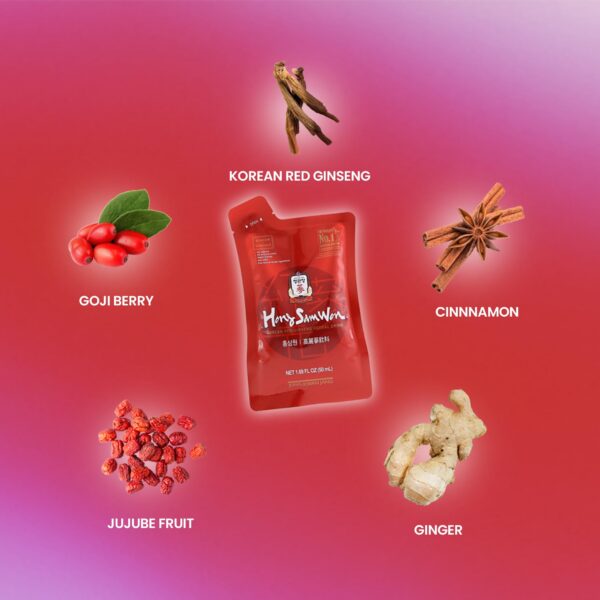 Bebida energética natural con Ginseng Rojo Coreano