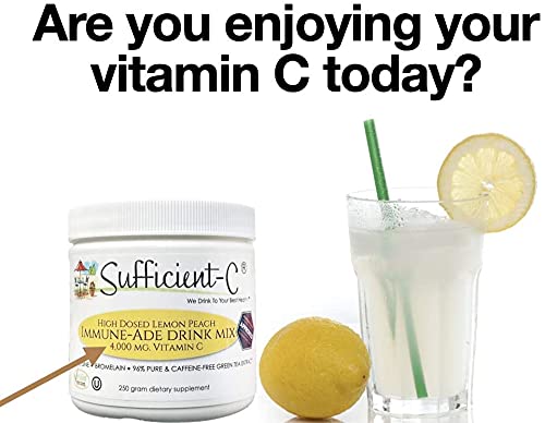 Bebida refrescante Sufficient-C vitamina C limón durazno