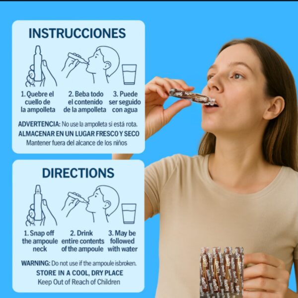 Detalle de etiqueta BedoTry ampollas