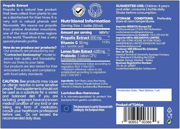 PropolóIoto probiótico bottle with label detail