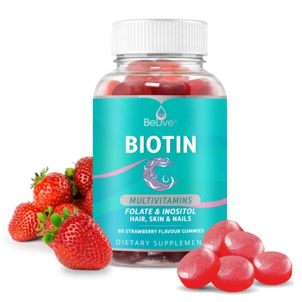 Gomitas para cabello y uñas saludables BeLive biotina y vitaminas