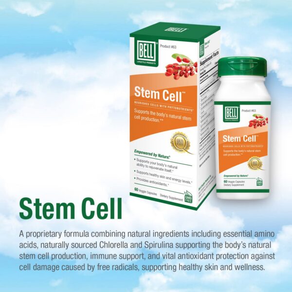 Empaque de la botella Bell Stem Cell Supplements