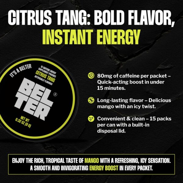 BELTER Bolsitas de Cafeína Sabor Cítrico información