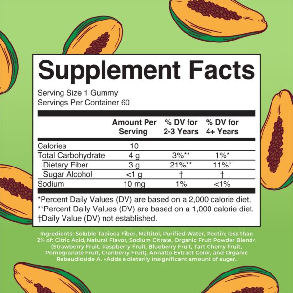 Beneficios salud intestinal gomitas sin azúcar MaryRuth Organics niños