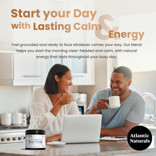 Beneficios naturales Sea Moss con ashwagandha y maca