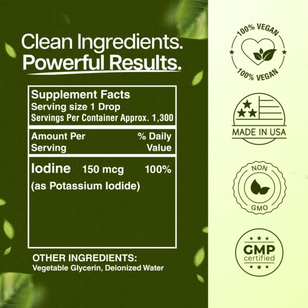 Uso recomendado de gotas de yodo Benevolent Nourishment