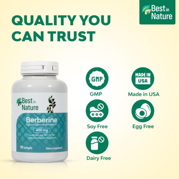 Etiqueta de Berberina 400 mg