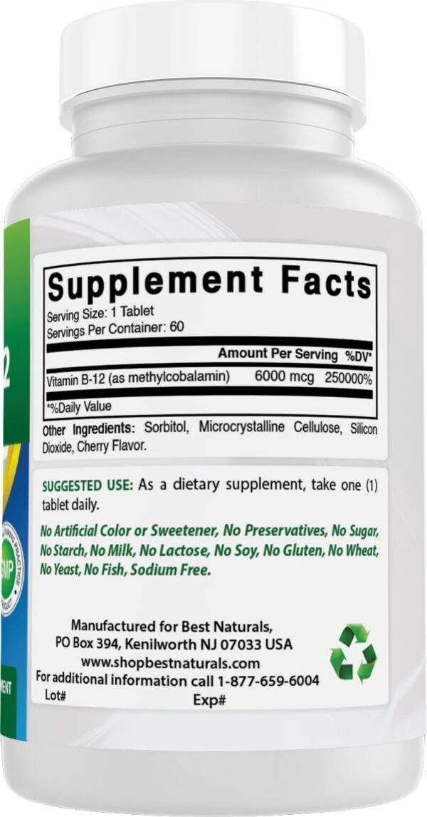 Version 1.0.0 Tabletas B-12 sublinguales cercanas