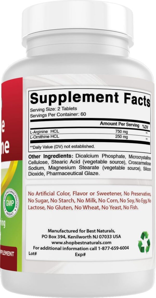 Version 1.0.0 Vista de la botella de Best Naturals sobre fondo