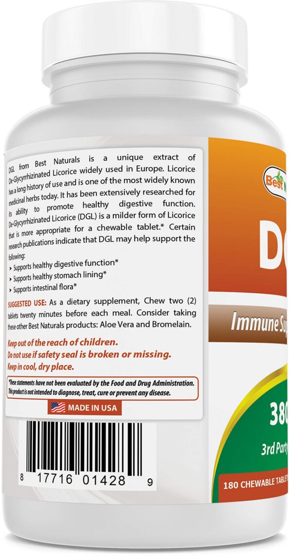 Best Naturals DGL producto sin gluten y OGM