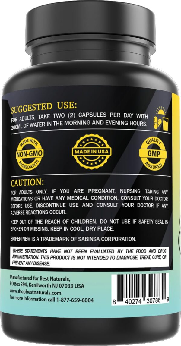 Detalles de etiqueta de Best Naturals Joint Support