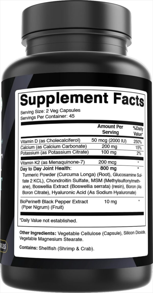 Lista de ingredientes de Best Naturals Joint Support